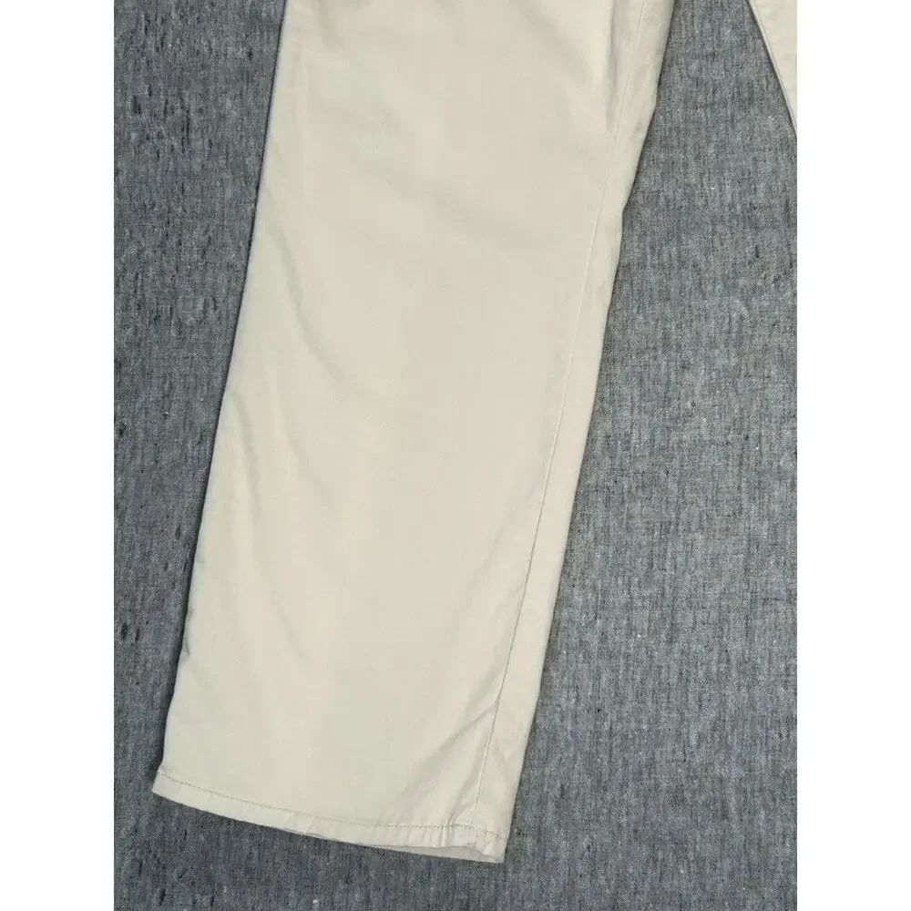 Johnnie-O Pants Mens 40x32 Off-White Straight Leg Stretch Beachy Coastal Prep